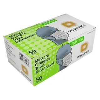 Máscara Cirúrgica Tripla com Elástico Descarpack
