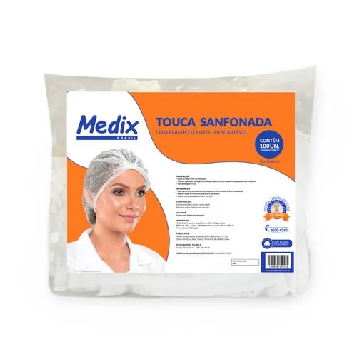 Medix - Touca Sanfonada Descartável com Elástico